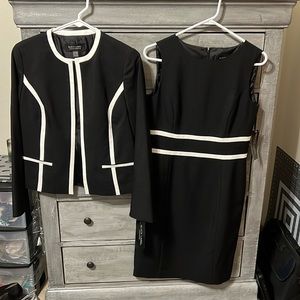 Black and white profession dress and blazer